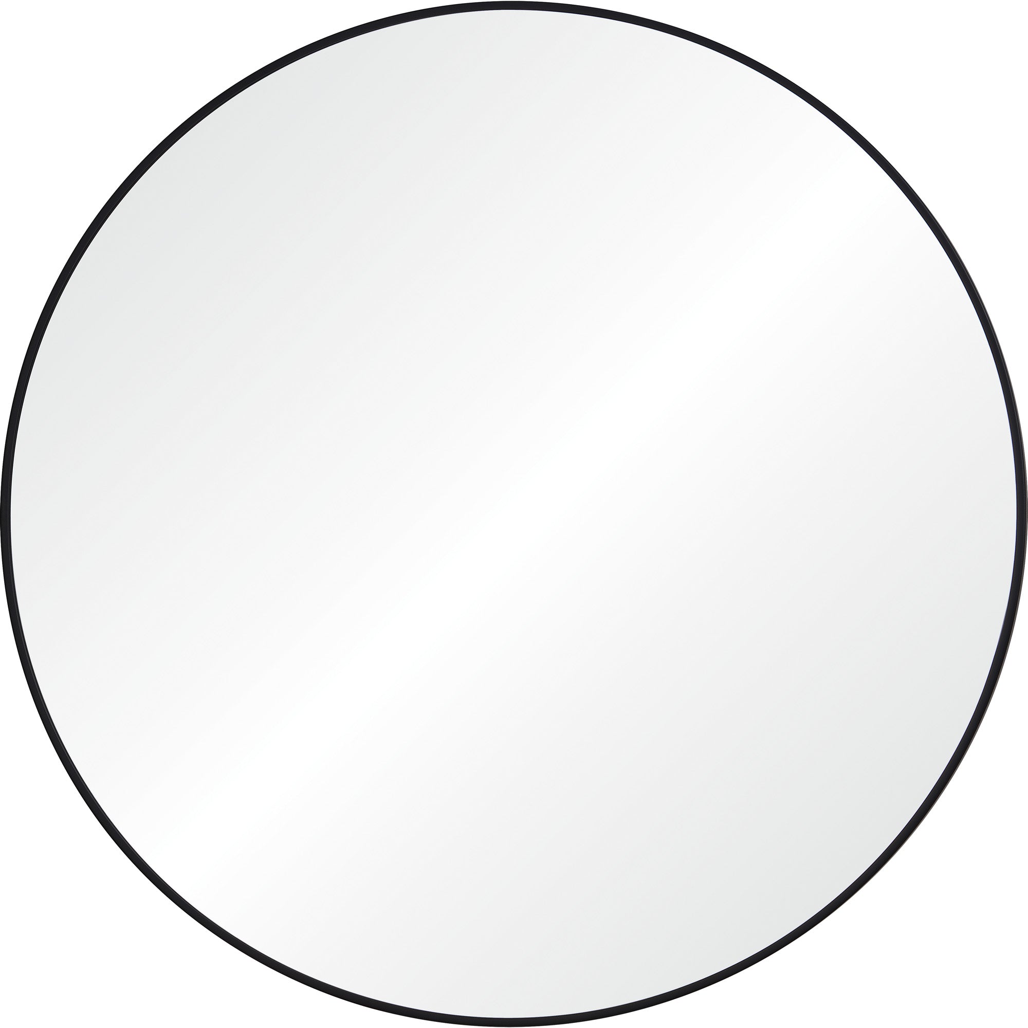 Renwil Posadas 36" Tall Round Wall Mirror - Black