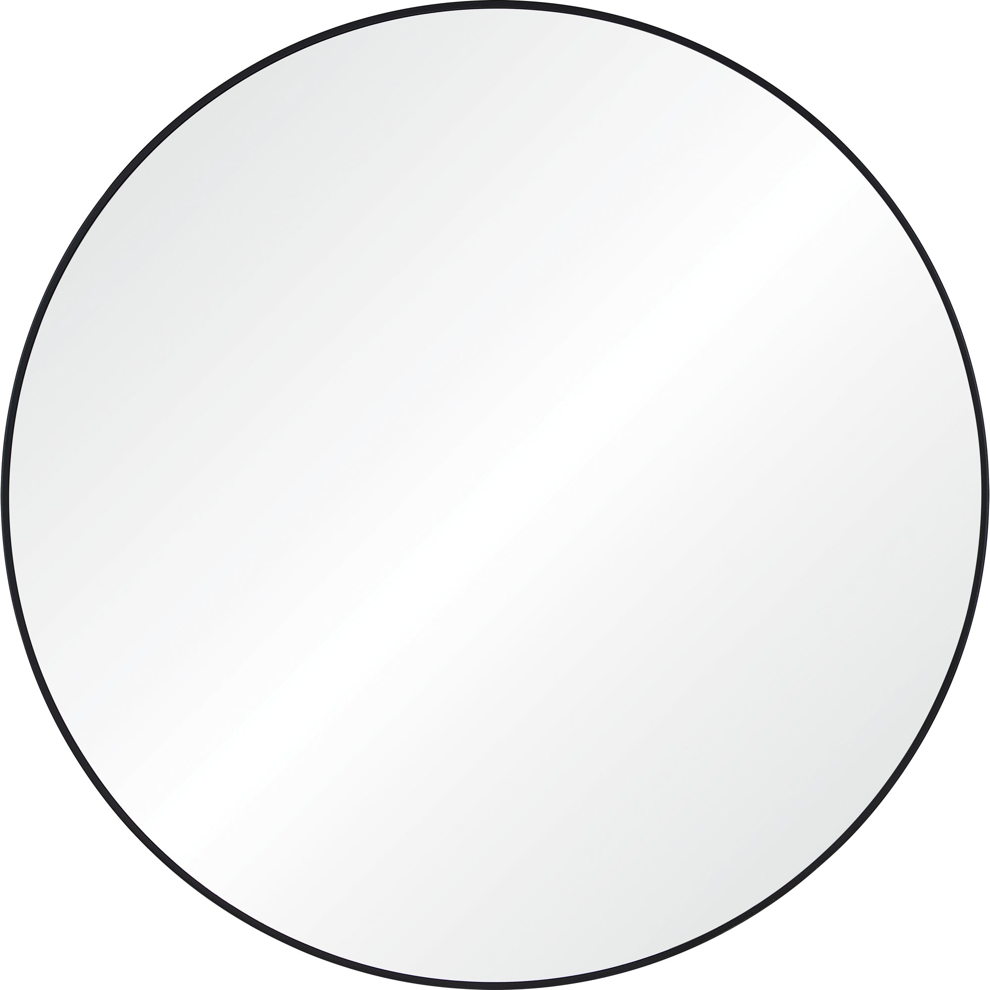 Renwil Cori 40" Tall Round Wall Mirror - Black