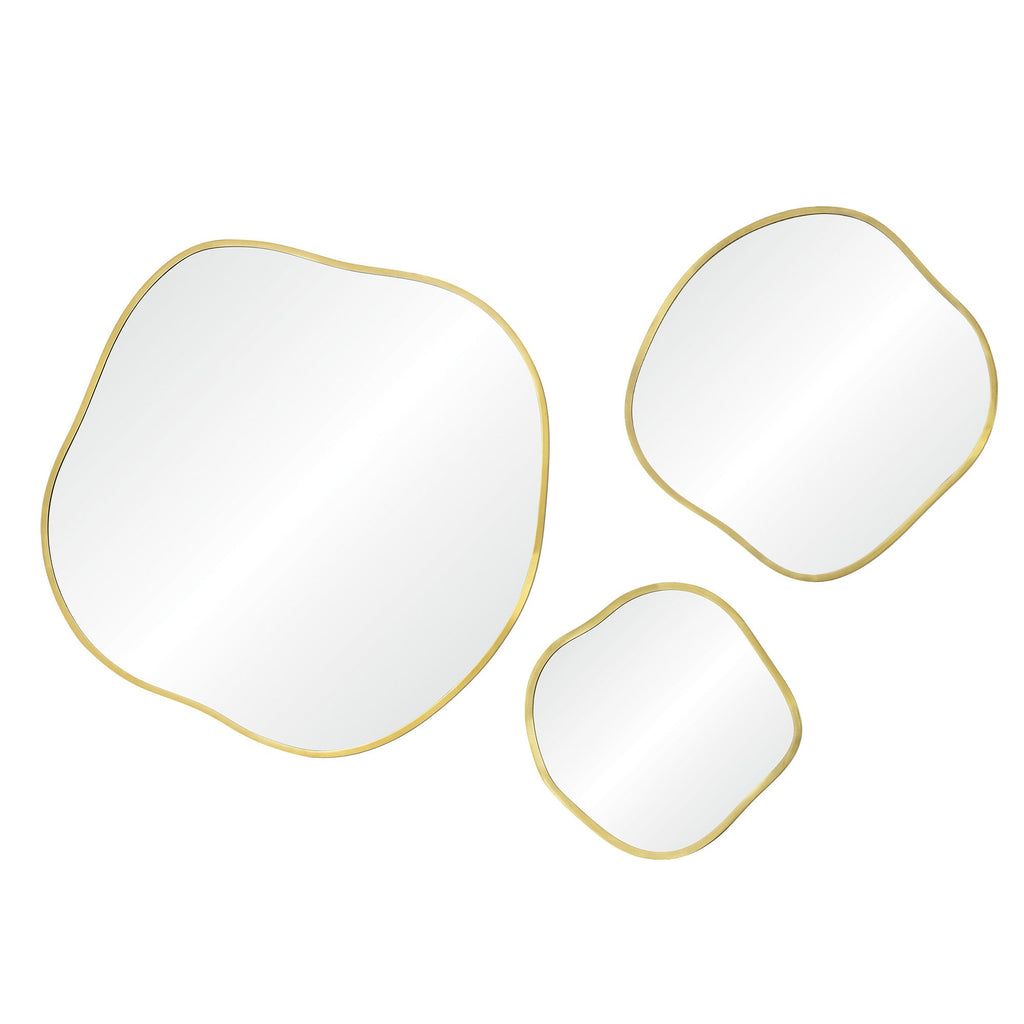 Renwil Nucleus 36/24/16" Tall Irregular Wall Mirror - Yellow