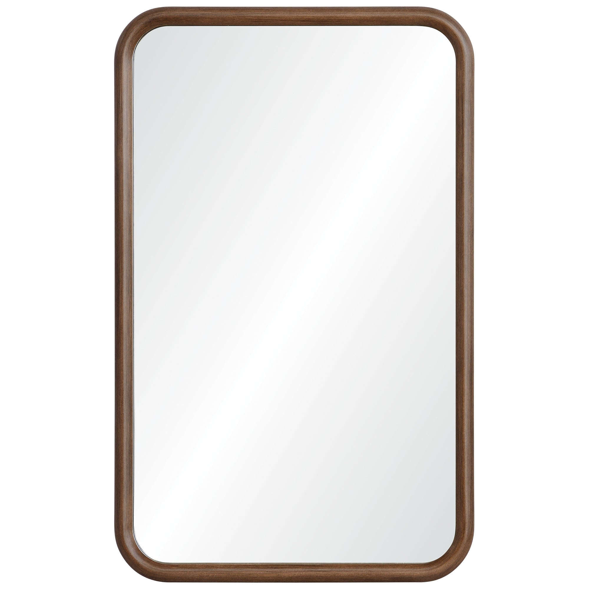 Renwil Dickens 32" Tall Rectangle Wall Mirror - Brown