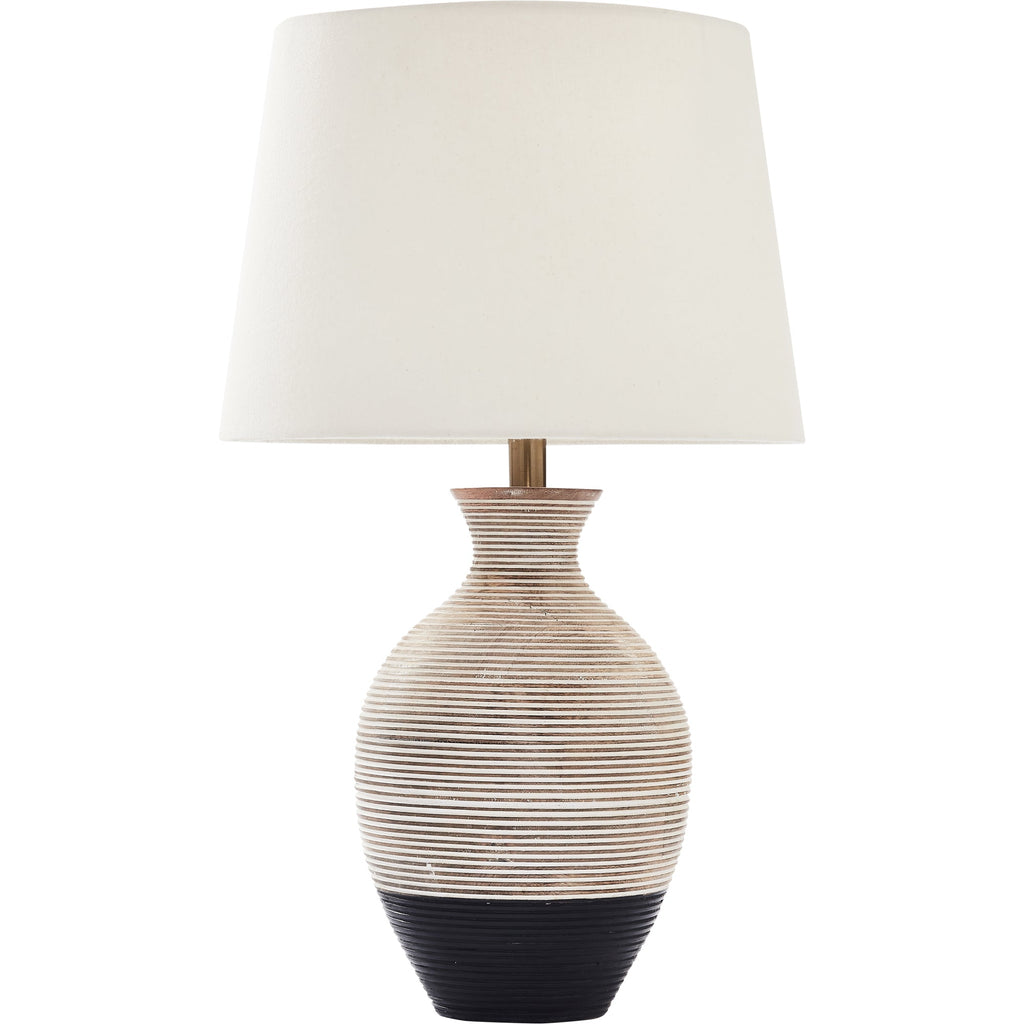 Renwil Ignacio 27" Length Table Lamp - Black And Whitewash