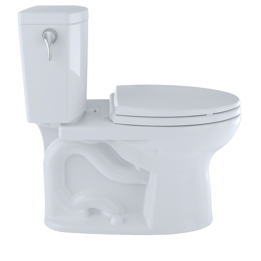 TOTO Drake II 1G Two Piece Elongated 1.0 GPF Universal Height Toilet with Cefiontect and Right Hand Trip Lever