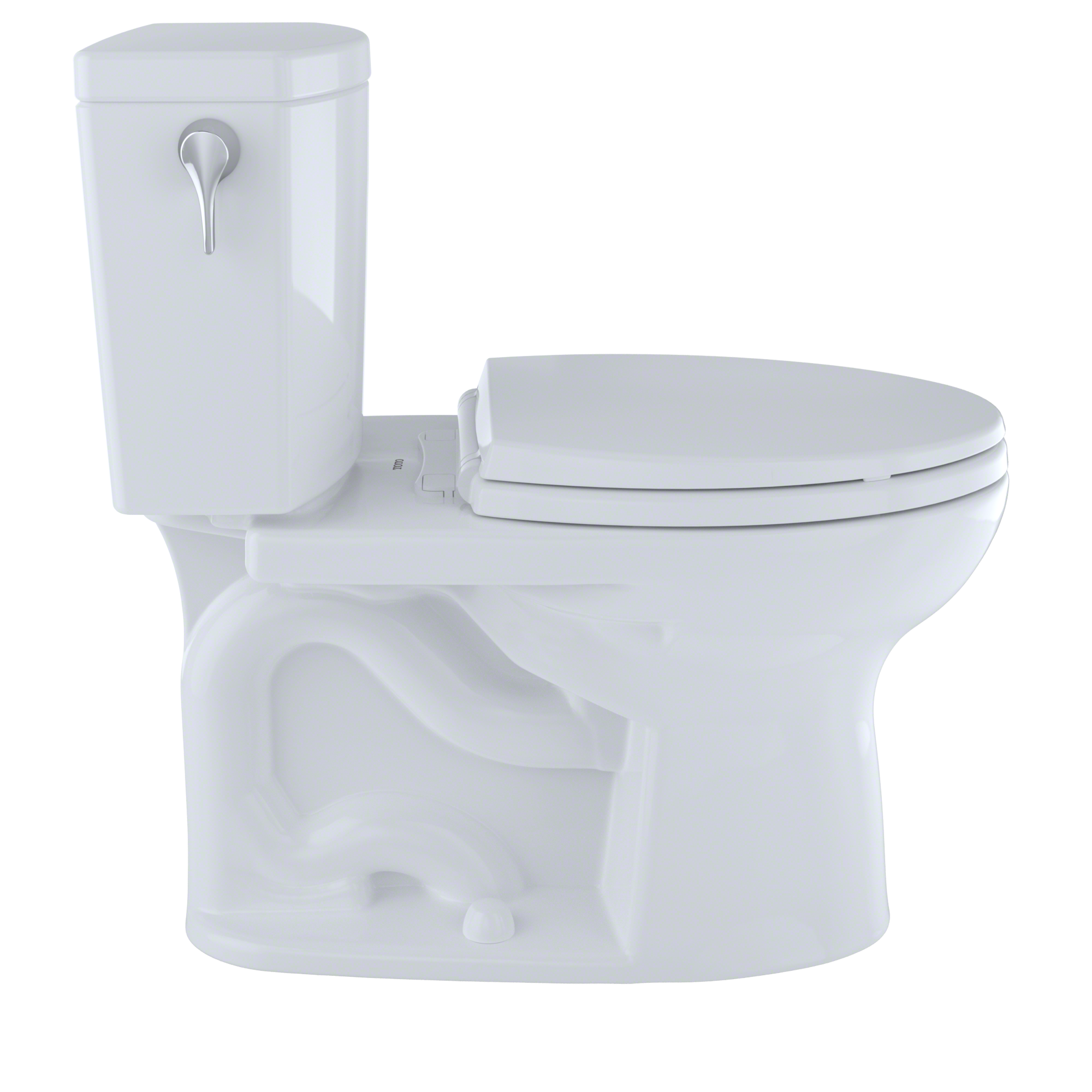 TOTO Drake II 1G Two Piece Elongated 1.0 GPF Universal Height Toilet with Cefiontect and Right Hand Trip Lever