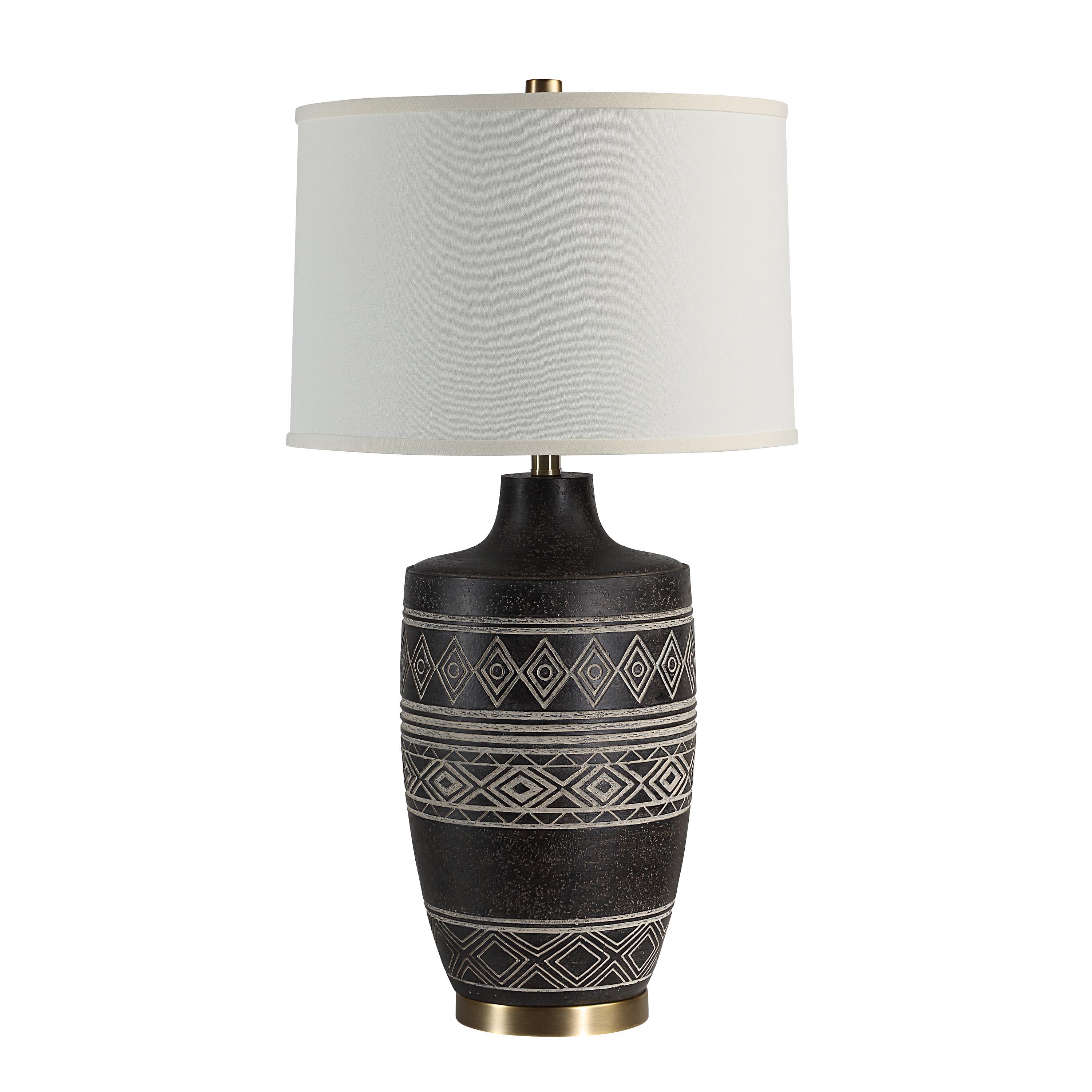 Everren Ceniza 30.5" Height Table Lamp - Black with Wash