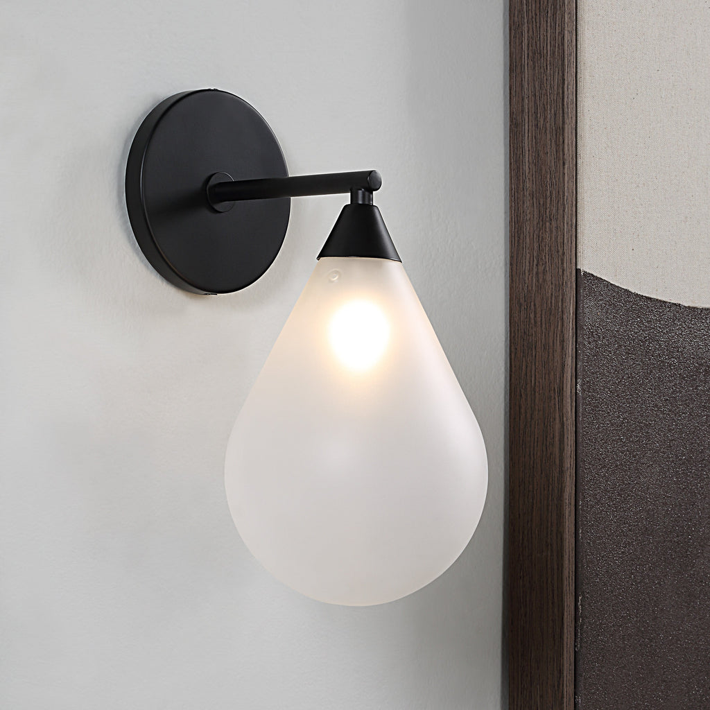 Renwil Lola 12" Length Wall Sconce - Black