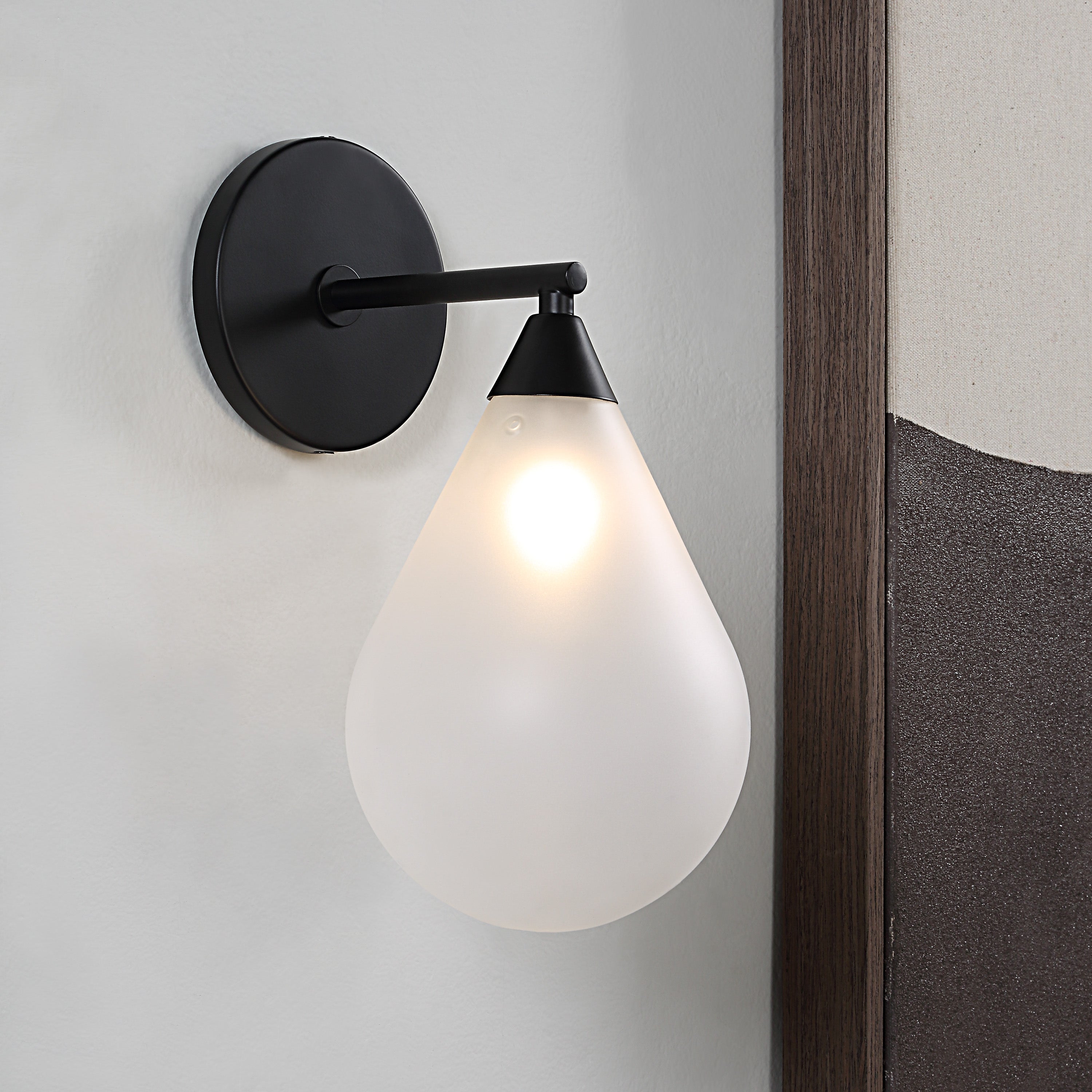 Renwil Lola 12" Length Wall Sconce - Black