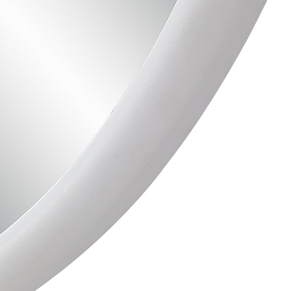 Renwil Porpoise 36" Tall Round Mirror - Matte White