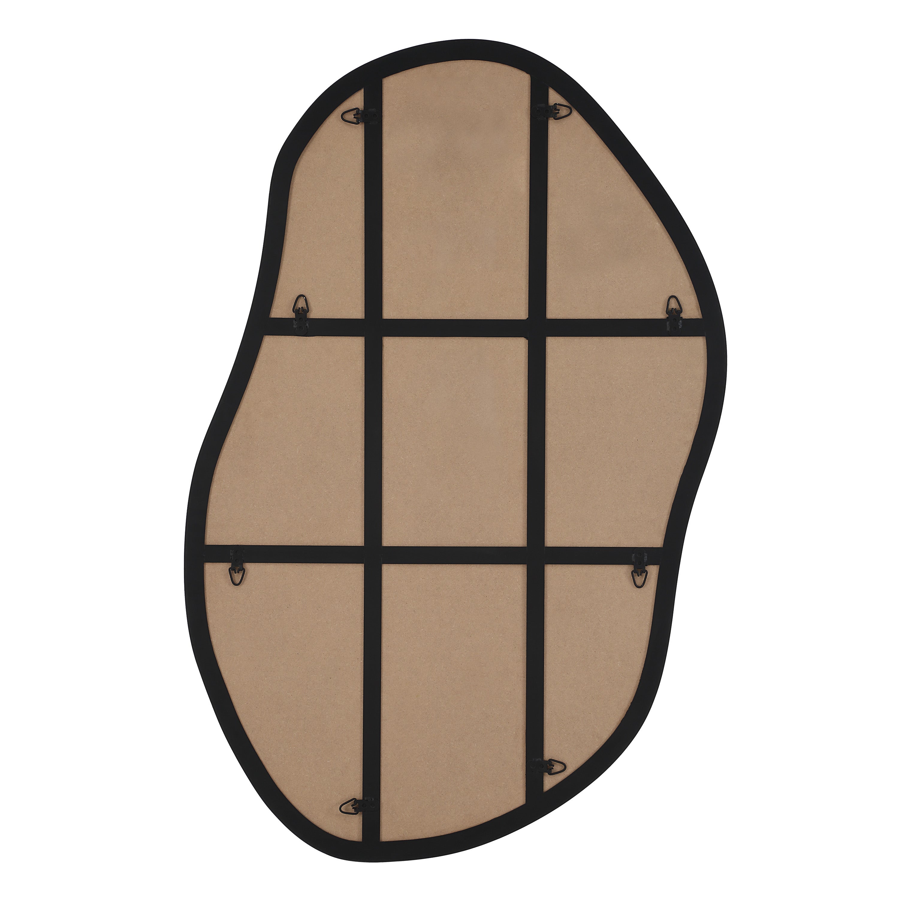 Renwil Jane 45.25" Tall Irregular Wall Mirror - Black