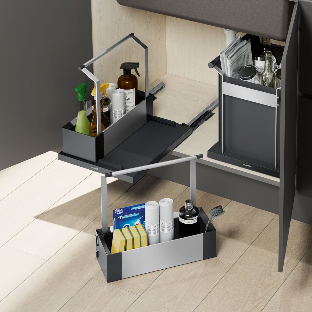 Blanco Under Kitchen Sink Cabinet Storage Caddy  -  Double