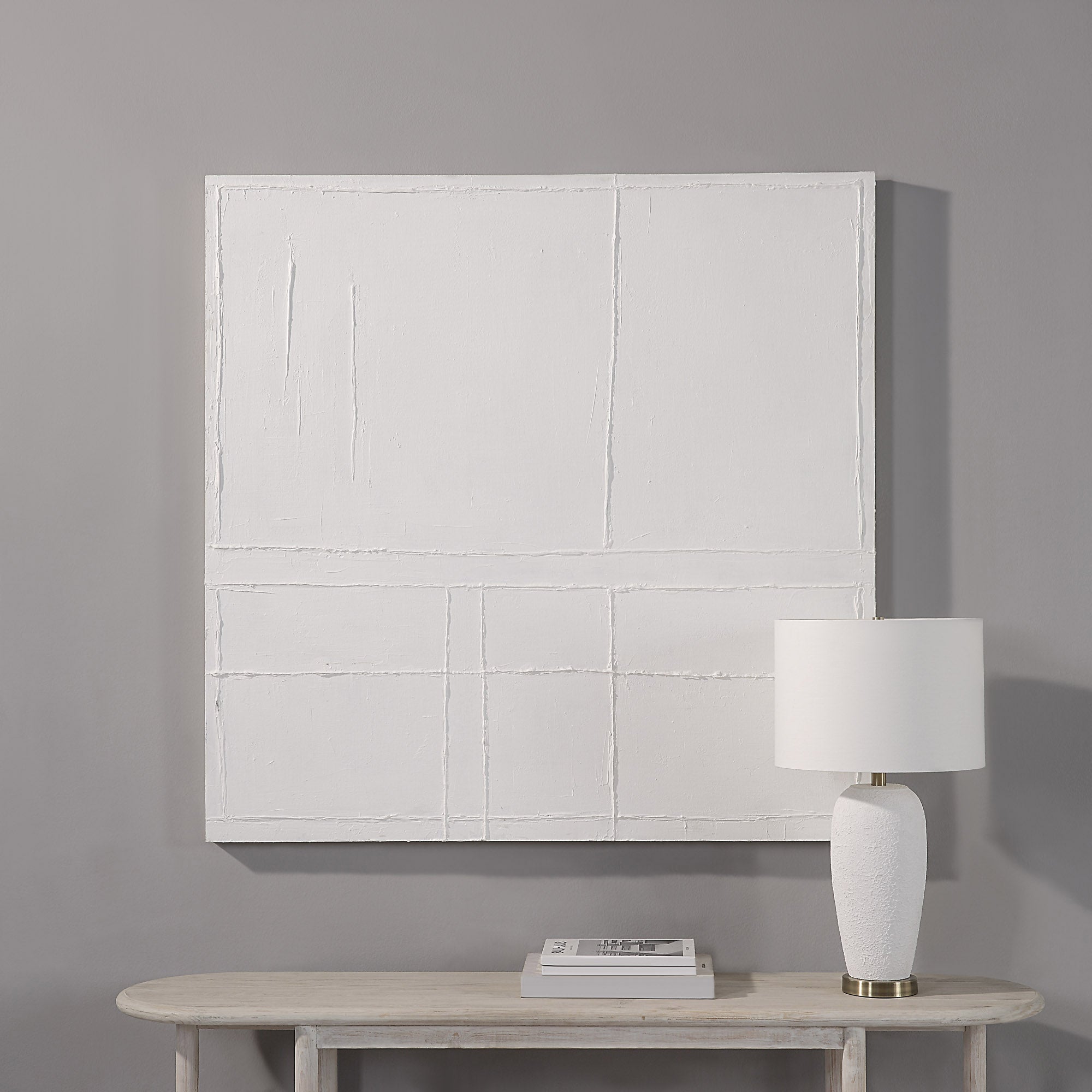 Renwil Medea 48" Wide Wall Art - Matte White
