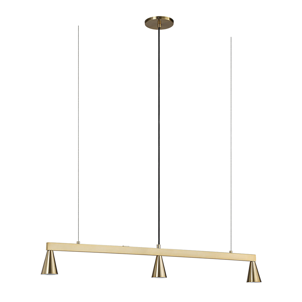 Renwil Linea 42" Wide 3-Light Chandelier - Champagne