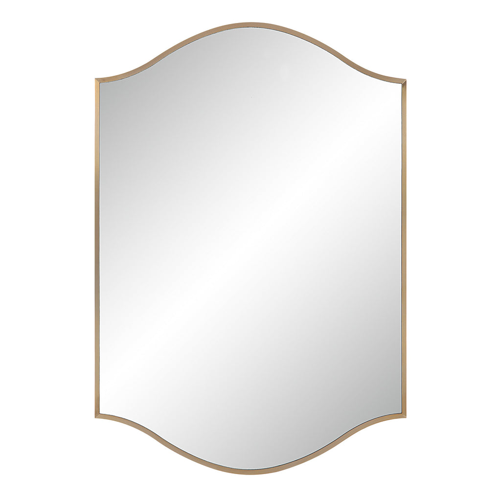 Renwil Florianne 36" Tall Rectangular Arch Mirror - Champagne