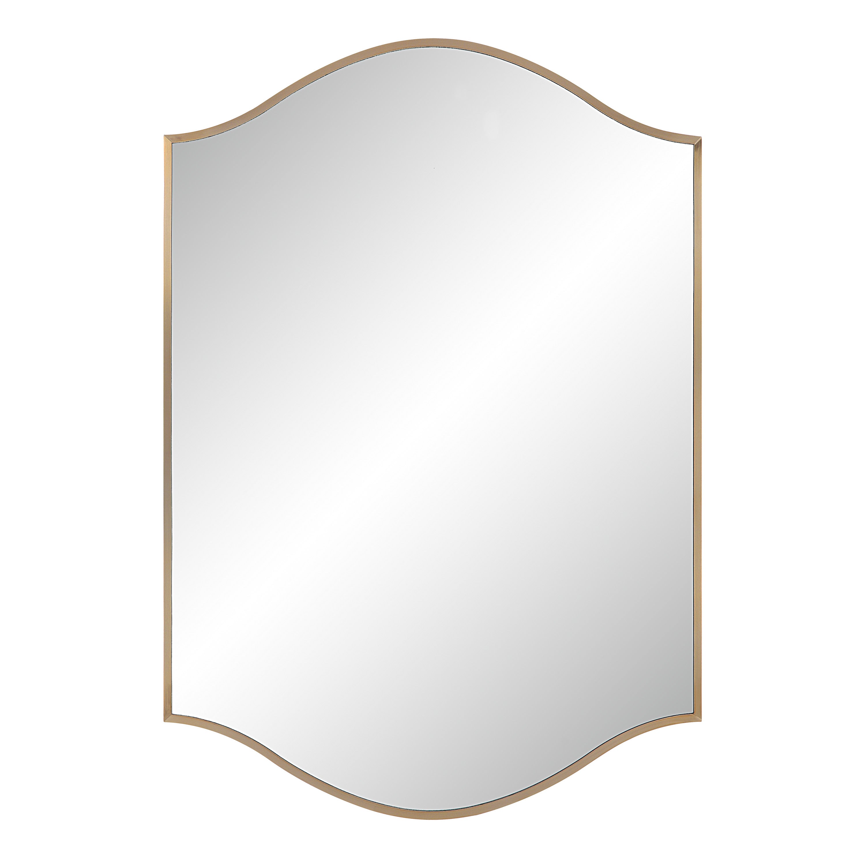 Renwil Florianne 36" Tall Rectangular Arch Mirror - Champagne