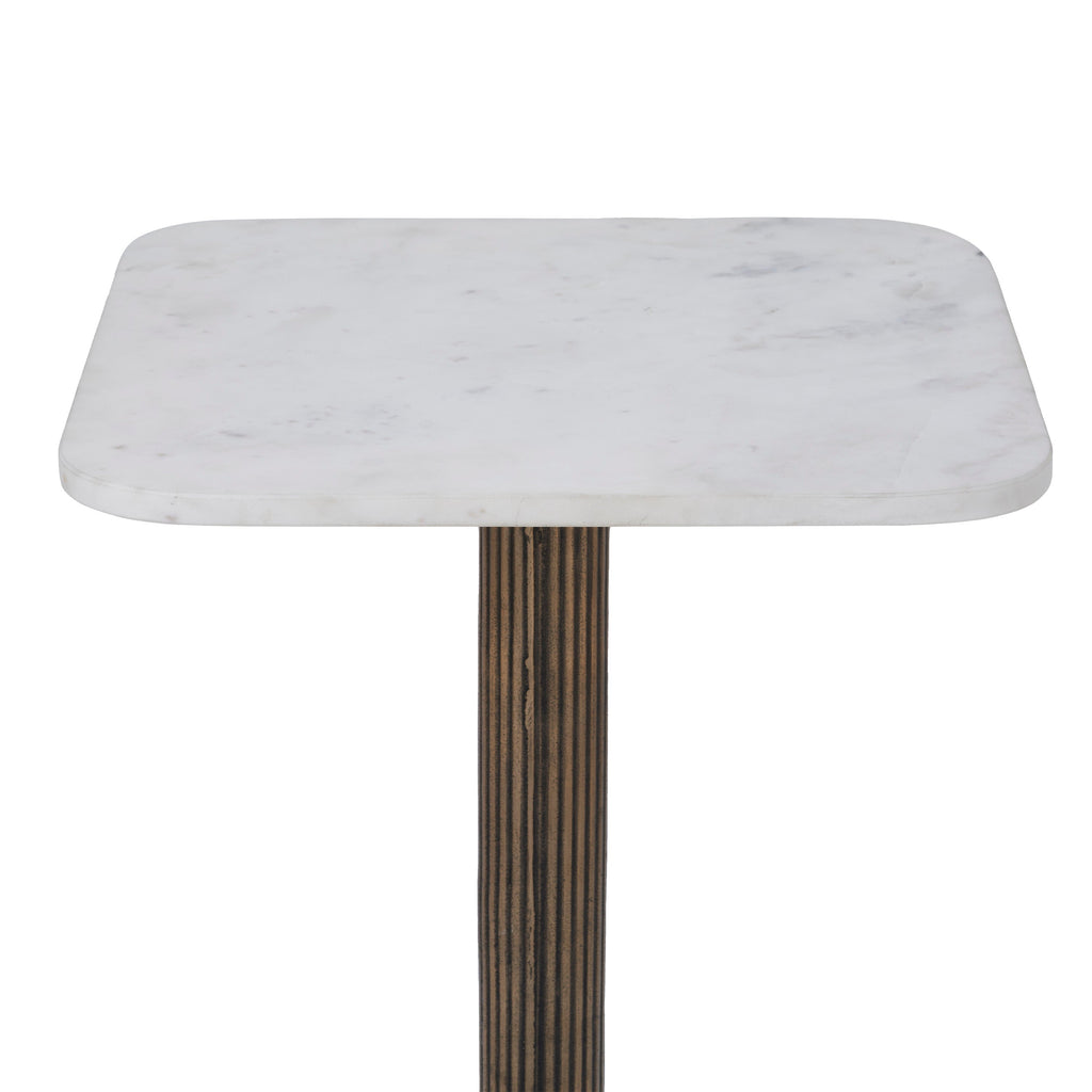 Renwil Allard Indoor Cast Aluminum Side Table - Antique Brass