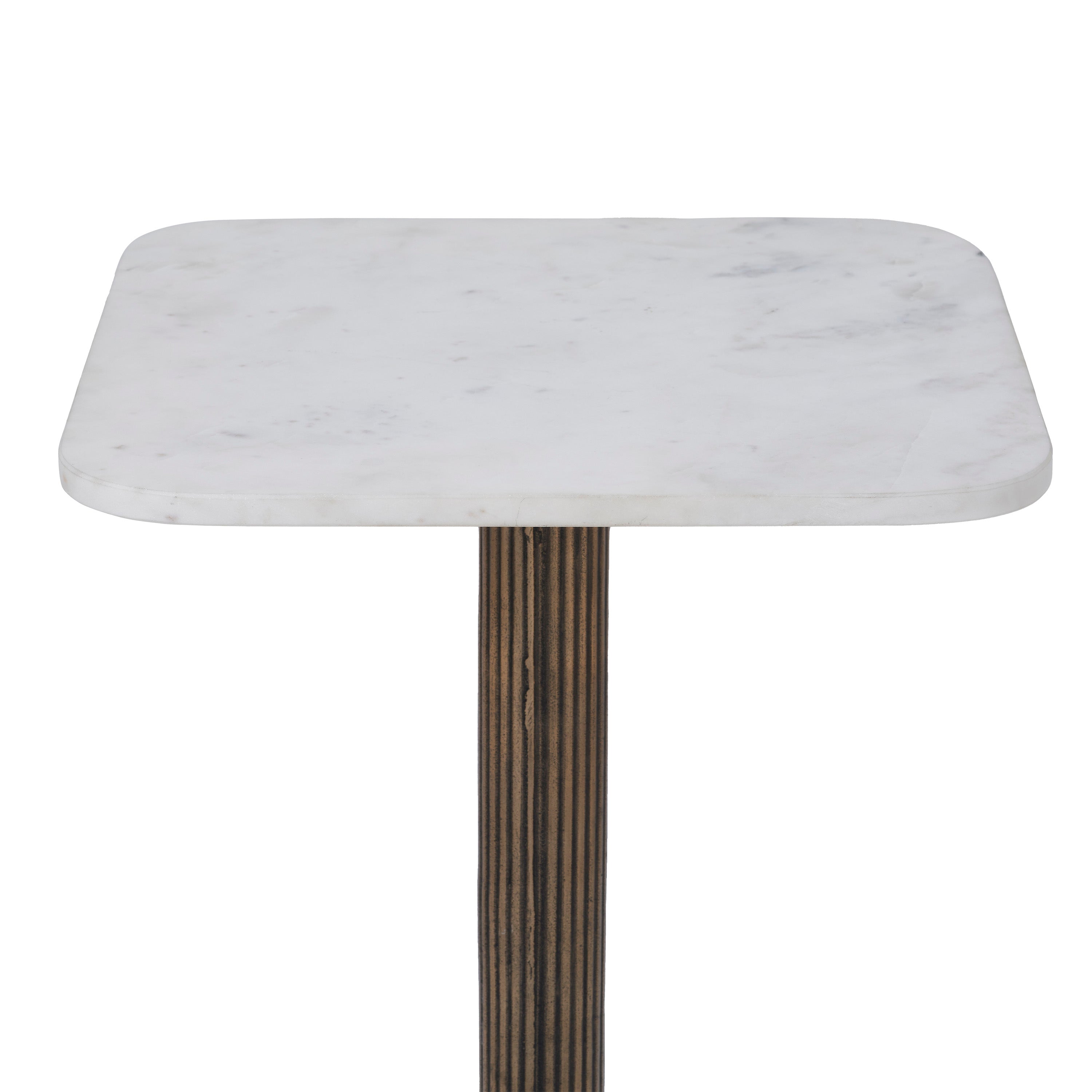 Renwil Allard Indoor Cast Aluminum Side Table - Antique Brass
