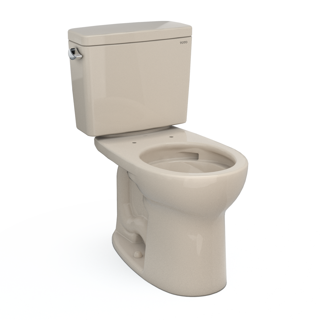 TOTO Drake Two Piece Round 1.6 GPF Universal Height Tornado Flush Toilet