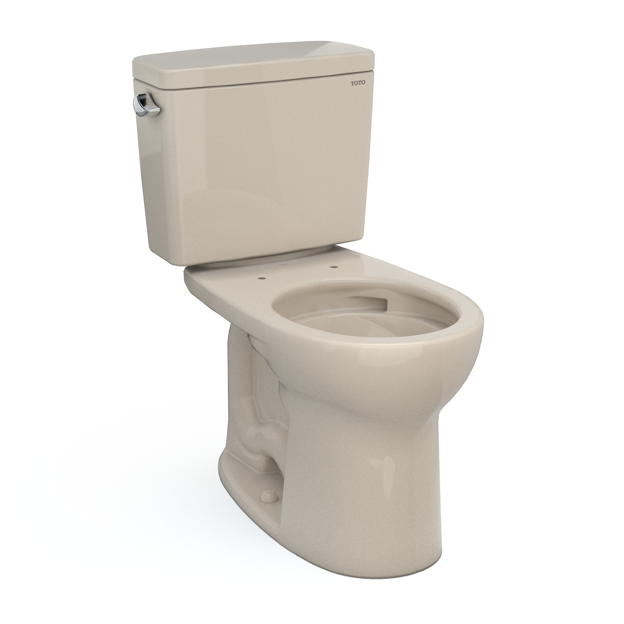 TOTO Drake Two Piece Round 1.6 GPF Universal Height Tornado Flush Toilet