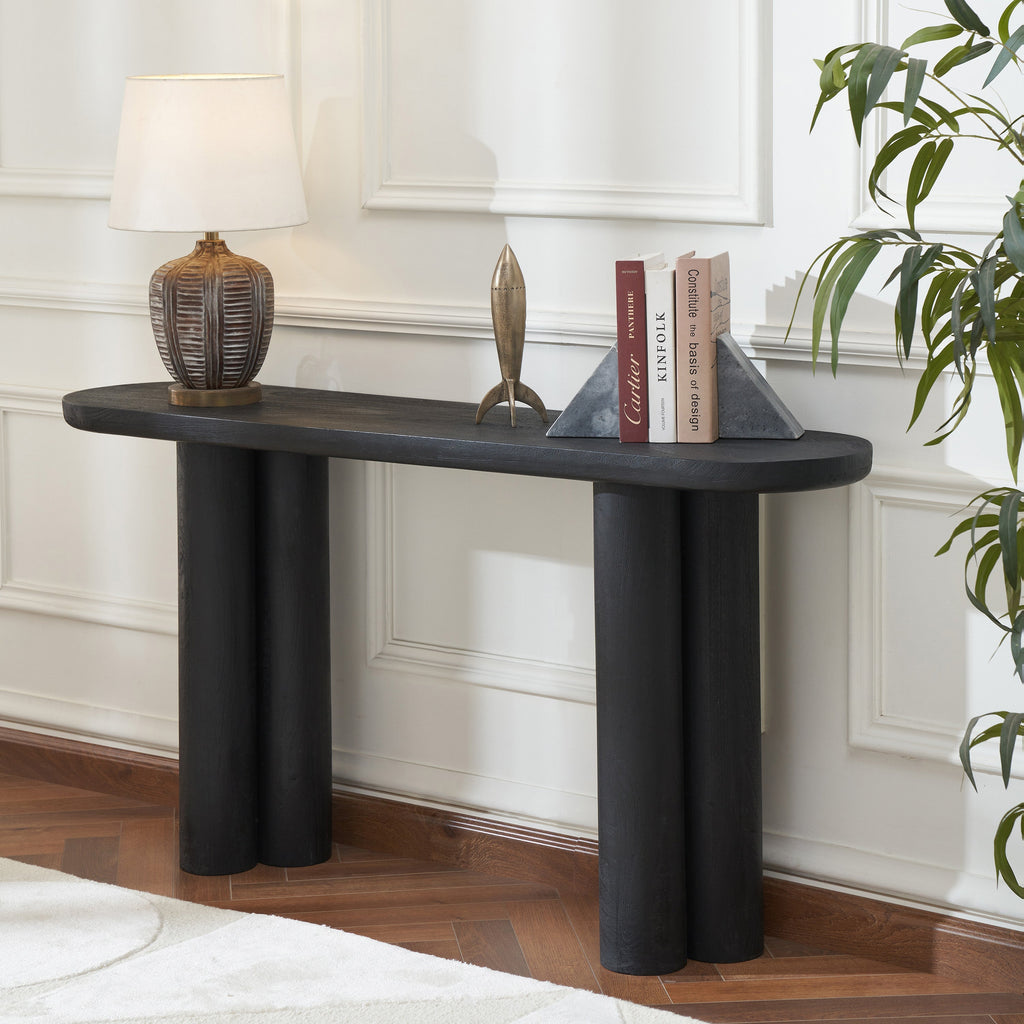 Renwil Dayna Indoor Mango Wood Console Table - Black