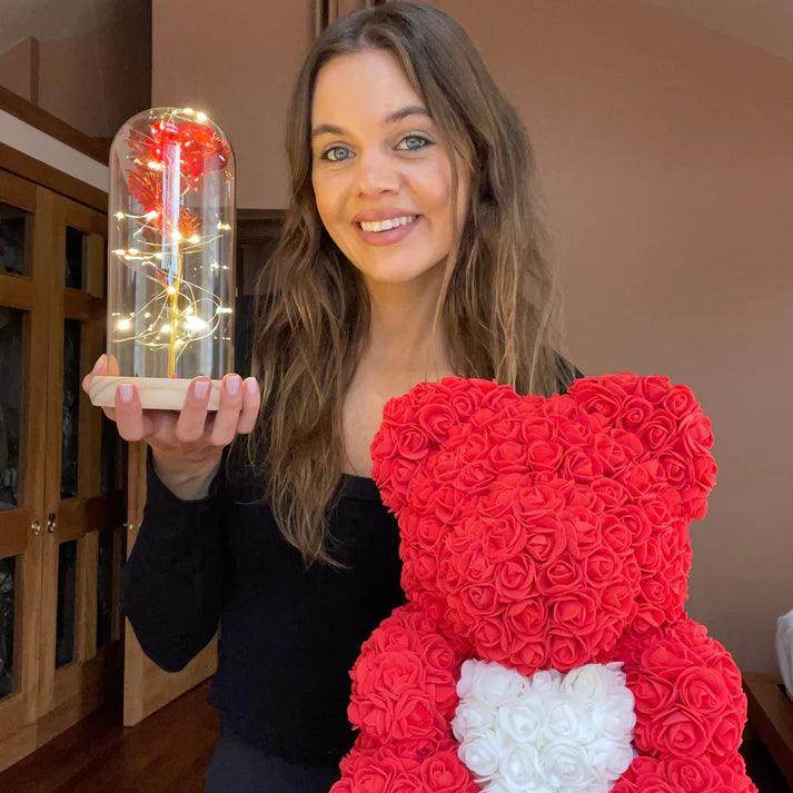Bouquet Glass Cover Rose | Valentines Gifts for Girlfriend