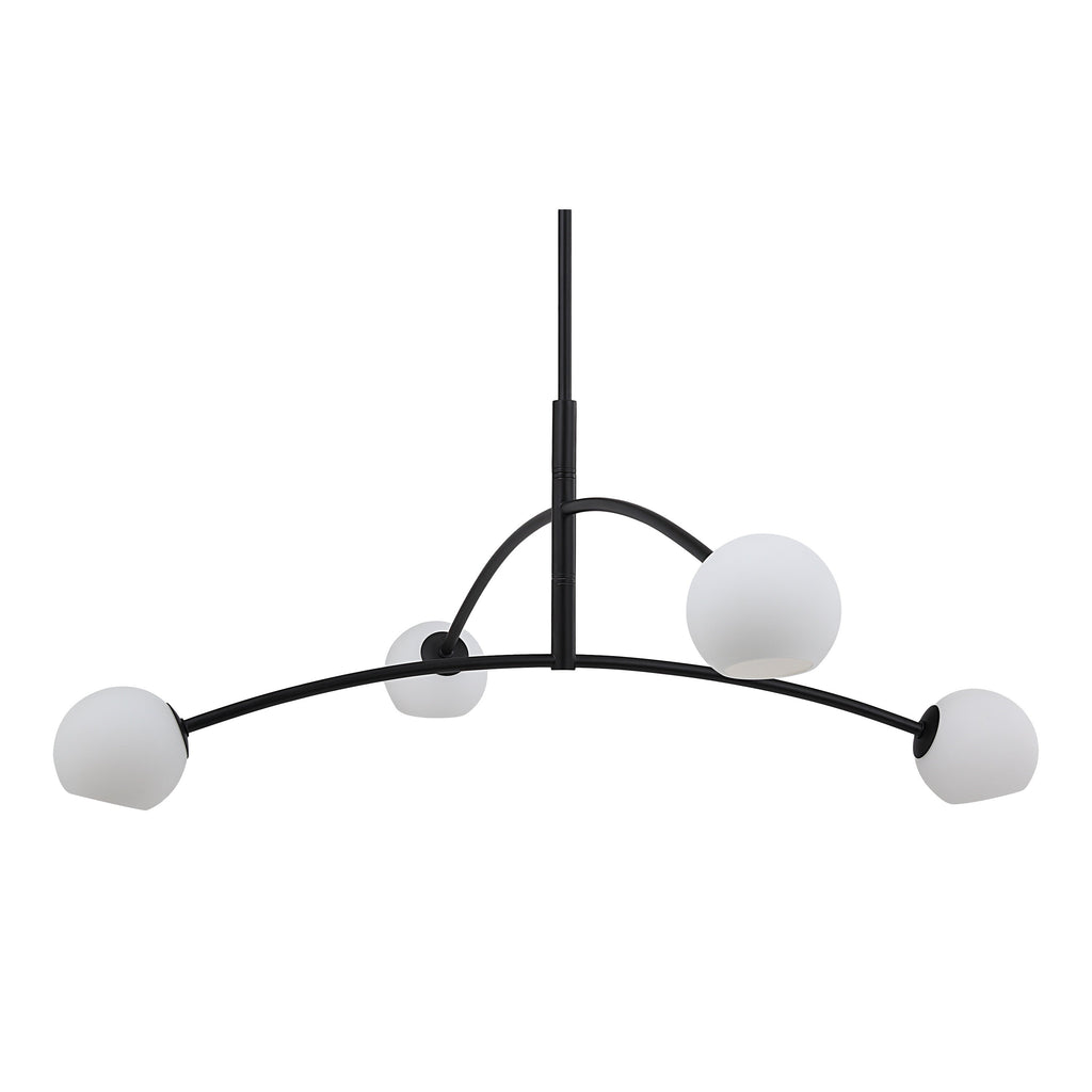 Renwil Nube 54" Wide 4-Light Chandelier - Matte Black