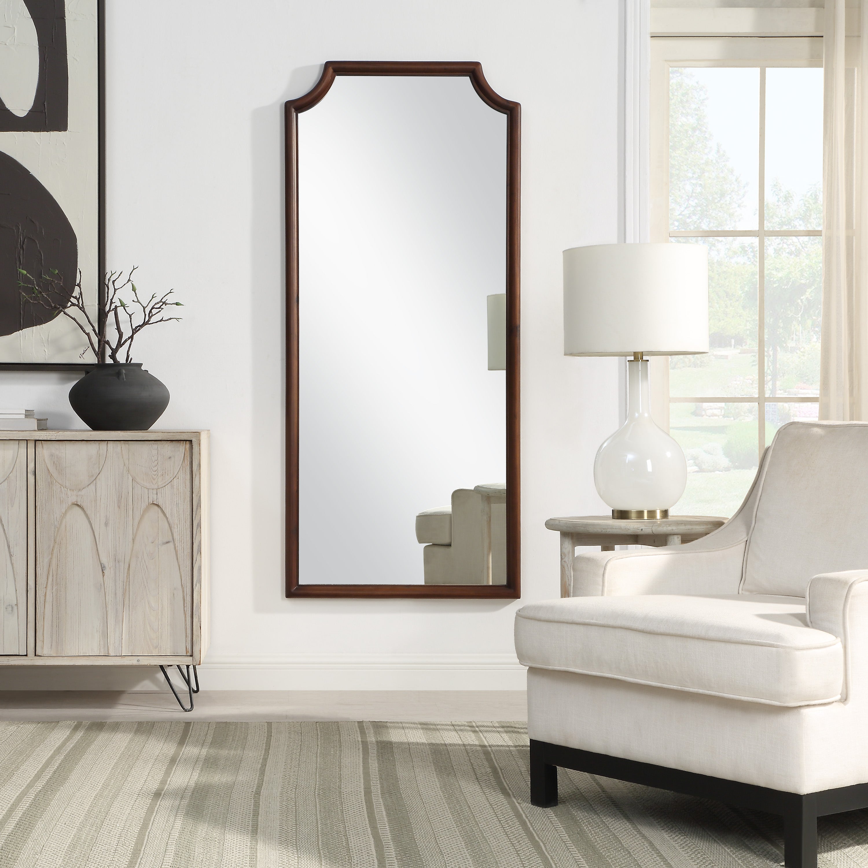 Renwil Otara 68" H x 30" W Wall Mirror - Brown