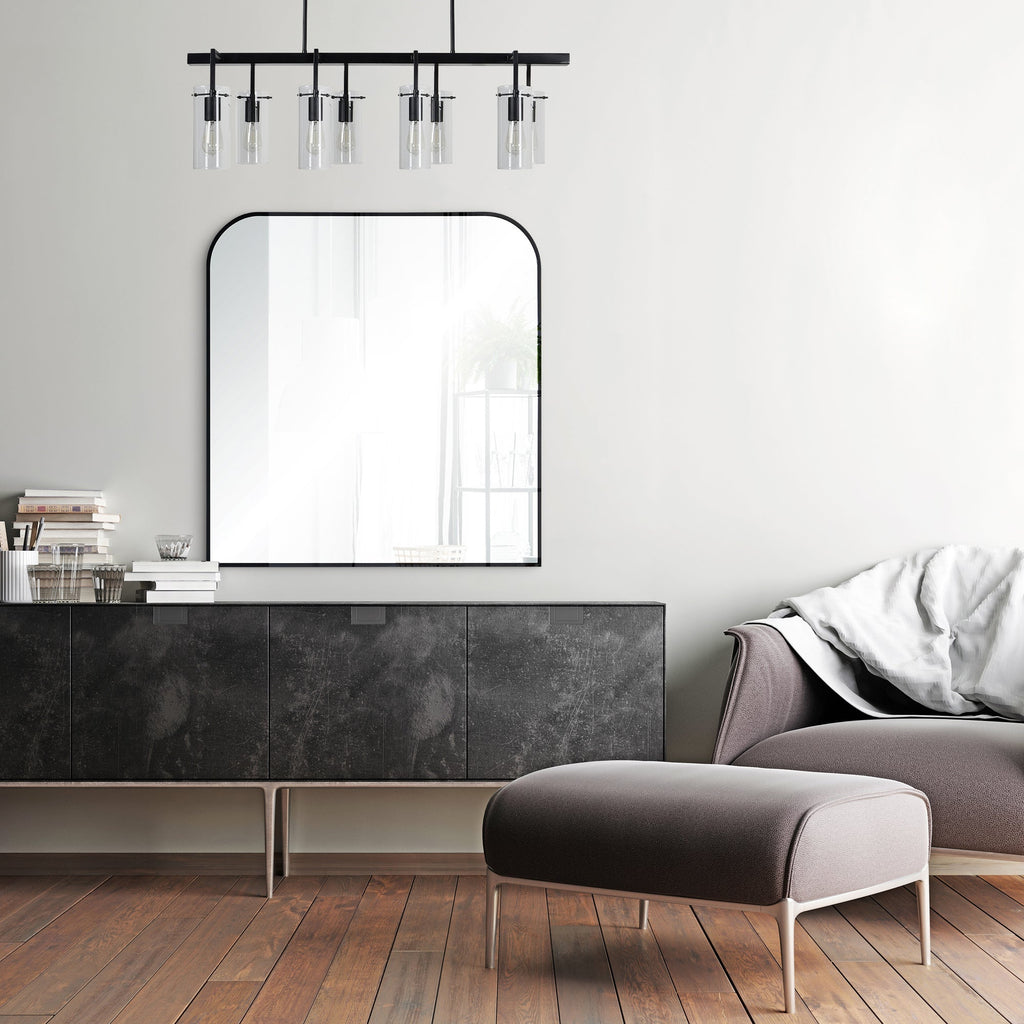 Renwil Luka 40" Tall Irregular Wall Mirror - Black