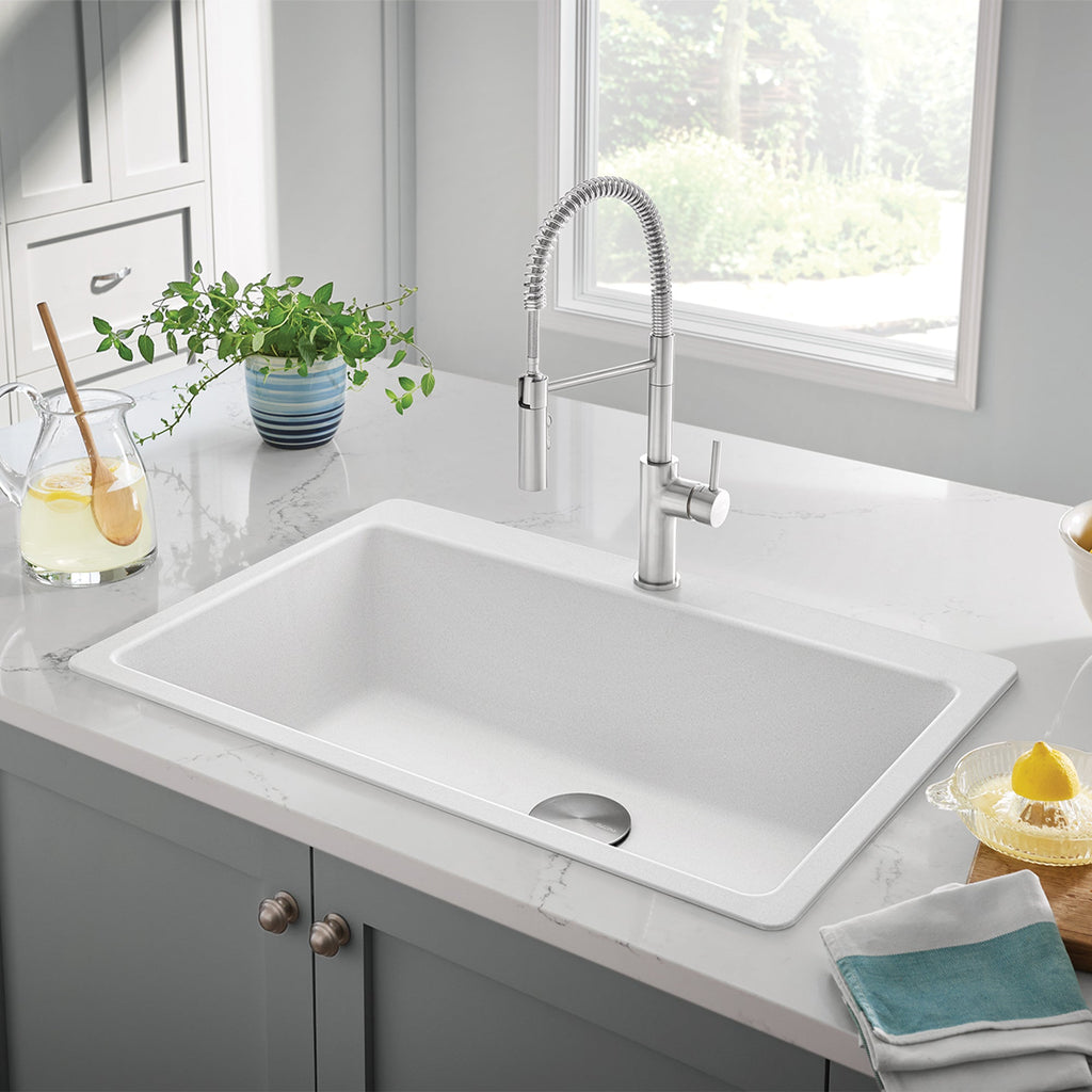 Blanco Liven Silgranit 33" Super Single Dual Mount Kitchen Sink