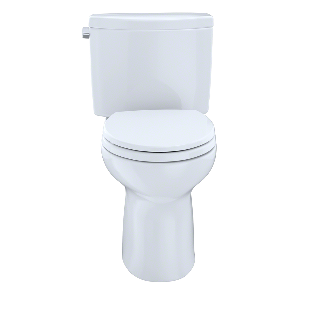 TOTO Drake II Two Piece Round 1.28 GPF Universal Height Toilet with Cefiontect and Right Hand Trip Lever