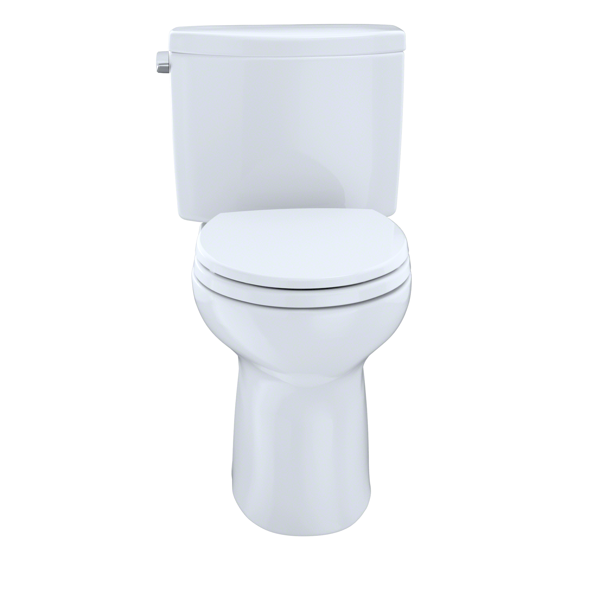TOTO Drake II Two Piece Round 1.28 GPF Universal Height Toilet with Cefiontect and Right Hand Trip Lever