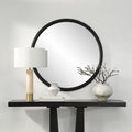 Renwil Olica 40" H x 40" W Wall Mirror - Black