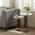 Renwil Irene Indoor Cast Aluminum Side Table - Antique Brass