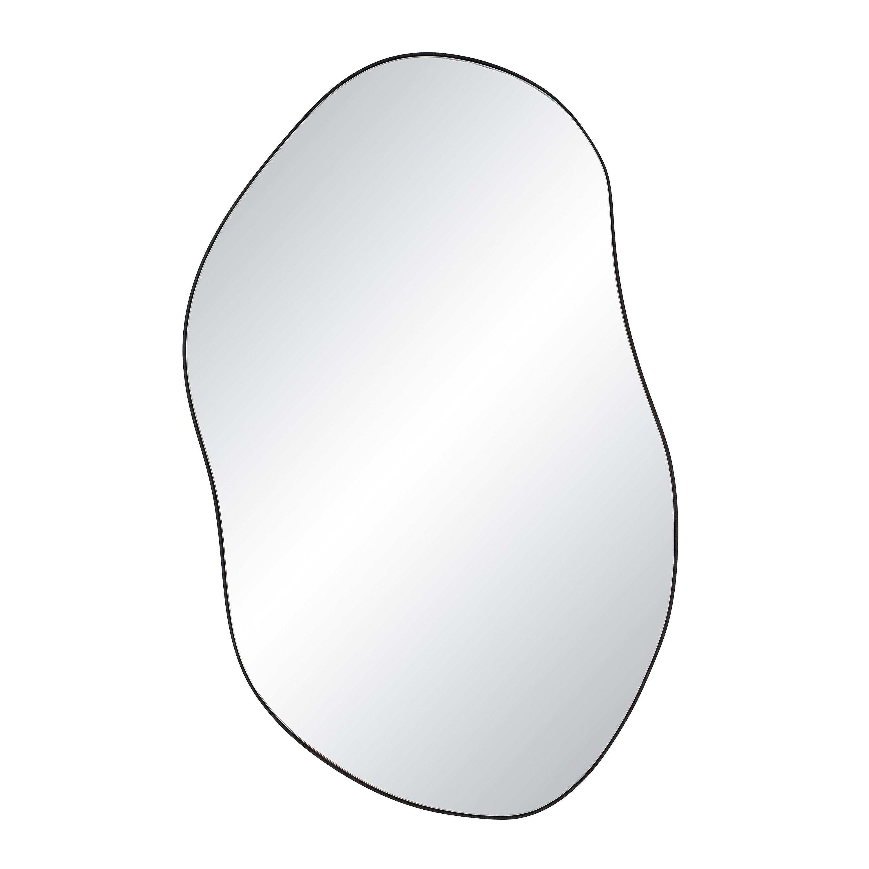 Renwil Jane 45.25" Tall Irregular Wall Mirror - Black