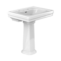 TOTO Promenade 27 1/2" x 22 1/4" Rectangular Pedestal Bathroom Sink For 8" Center Faucets