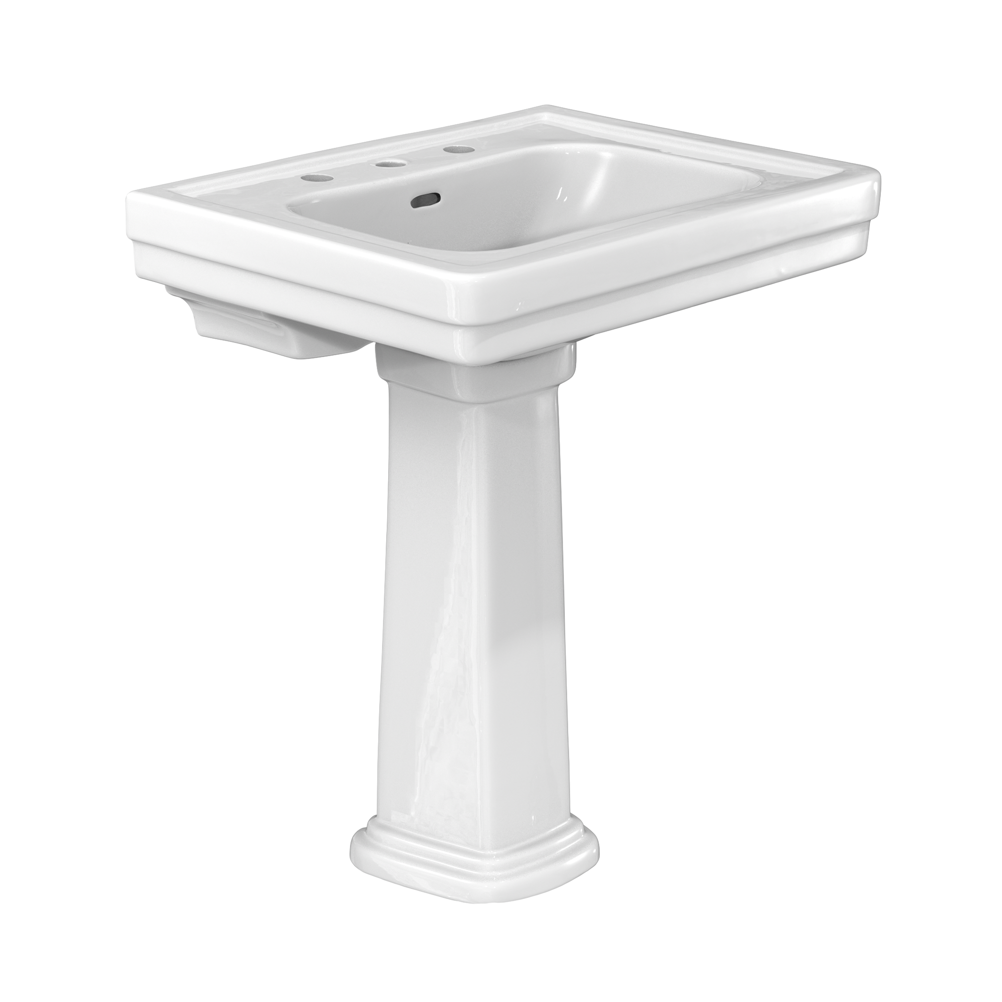 TOTO Promenade 27 1/2" x 22 1/4" Rectangular Pedestal Bathroom Sink For 8" Center Faucets