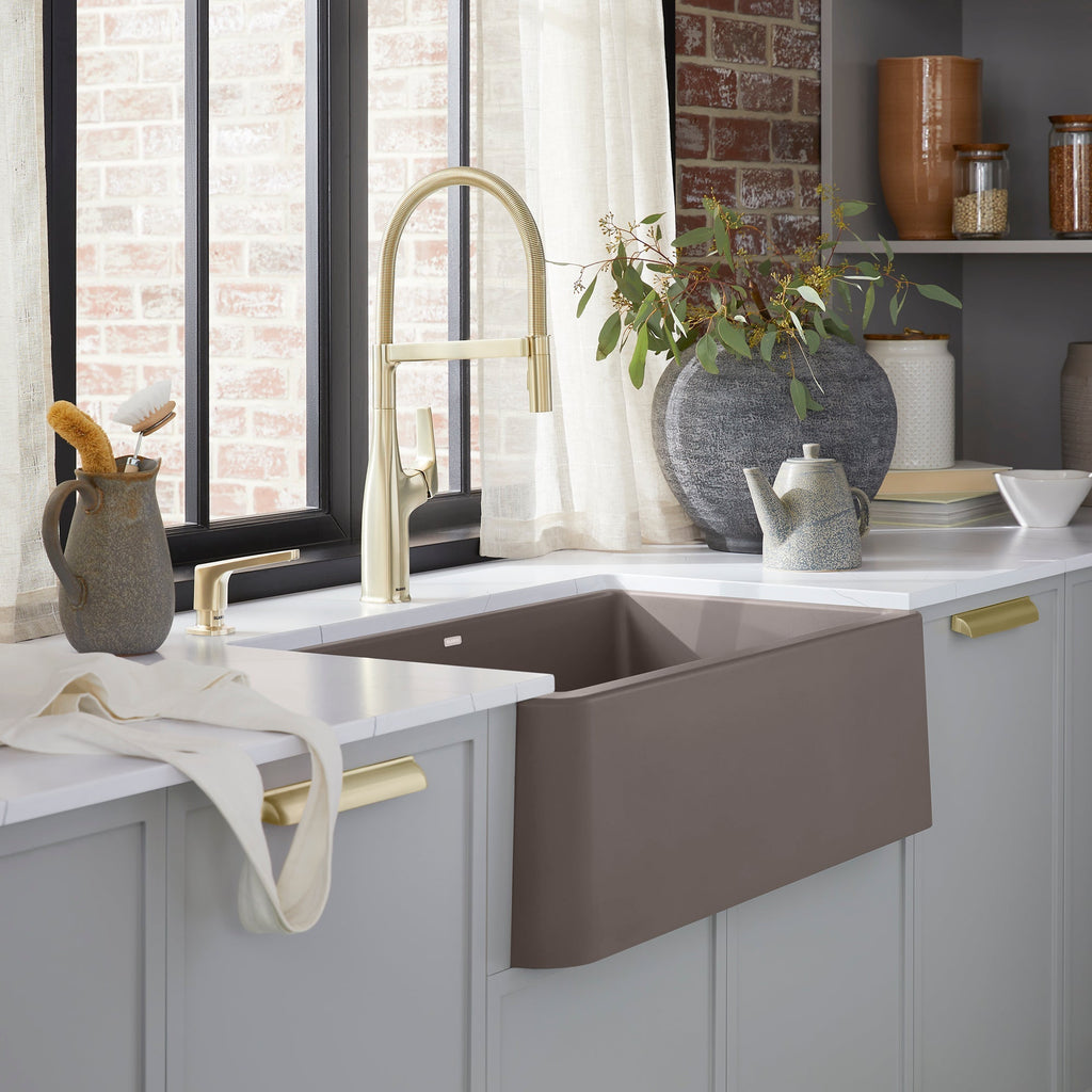 Blanco Ikon Silgranit 33" Single Bowl Apron-Front Farmhouse Sink