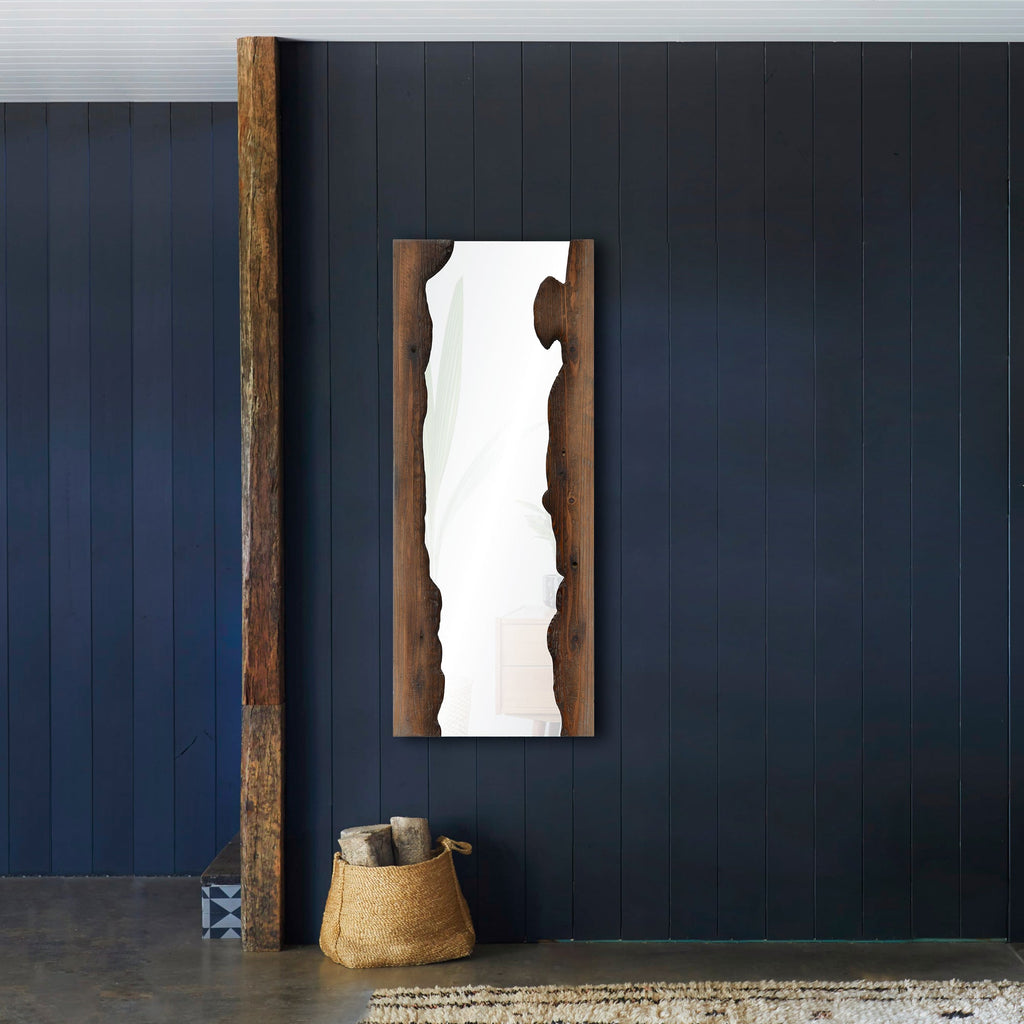 Renwil Conni x 50" Tall Rectangle Wall Mirror - Brown