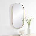 Renwil Aleah 40" Tall Oval Wall Mirror - Yellow