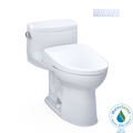 TOTO Washlet+ Supreme II One Piece Elongated 1.28 GPF Toilet and Washlet+ S7A Contemporary Bidet Seat