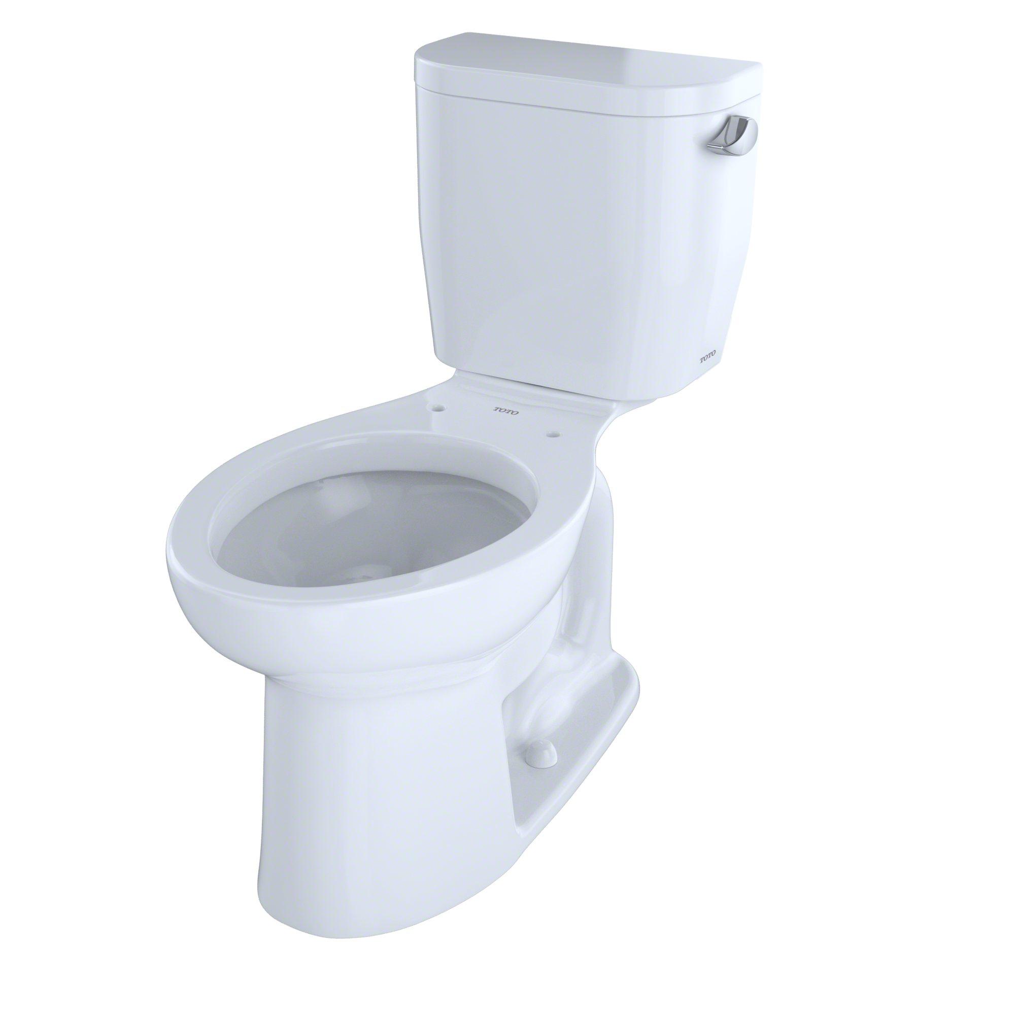 TOTO Entrada Two Piece Elongated 1.28 GPF Universal Height Toilet with Right Hand Trip Lever