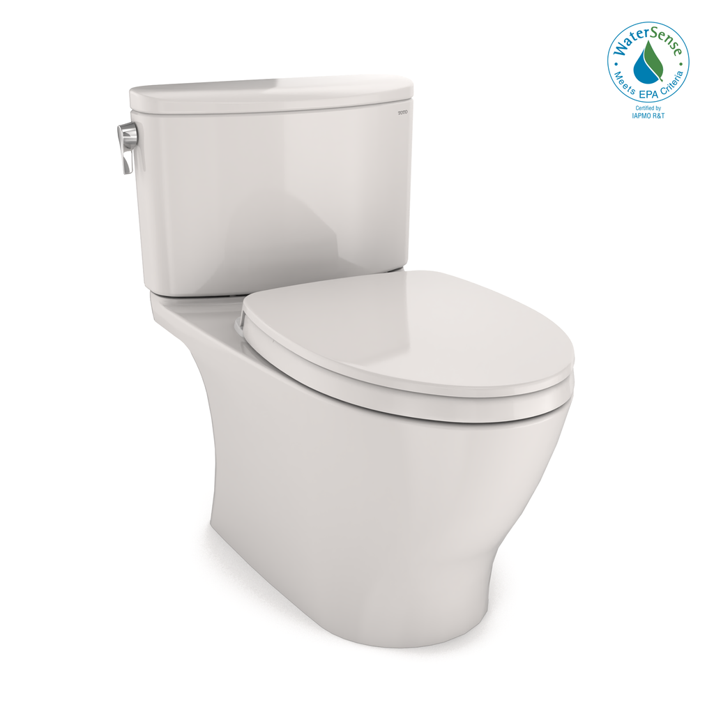 TOTO Nexus Two Piece Elongated 1.28 GPF Universal Height Toilet with Ss124 Softclose Seat - Washlet+ Ready