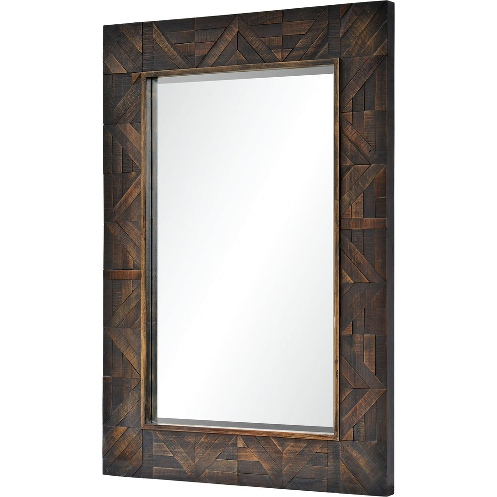 Renwil Madden 42" Tall Rectangle Wall Mirror - Brown
