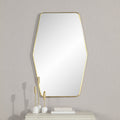 Renwil Mocha 40" Tall Rectangular Mirror - Satin Brass