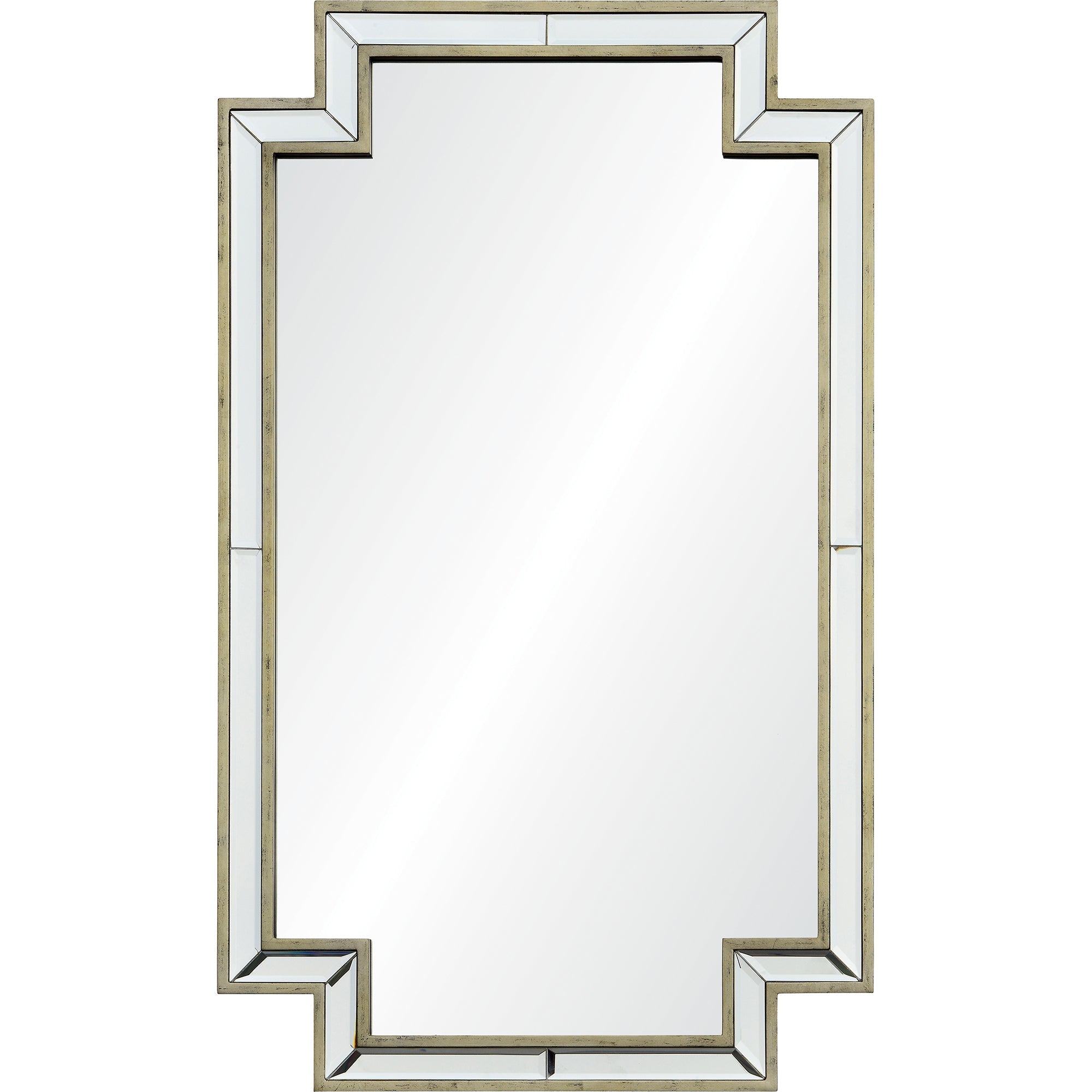 Renwil Raton 40" Tall Rectangle Wall Mirror - Grey