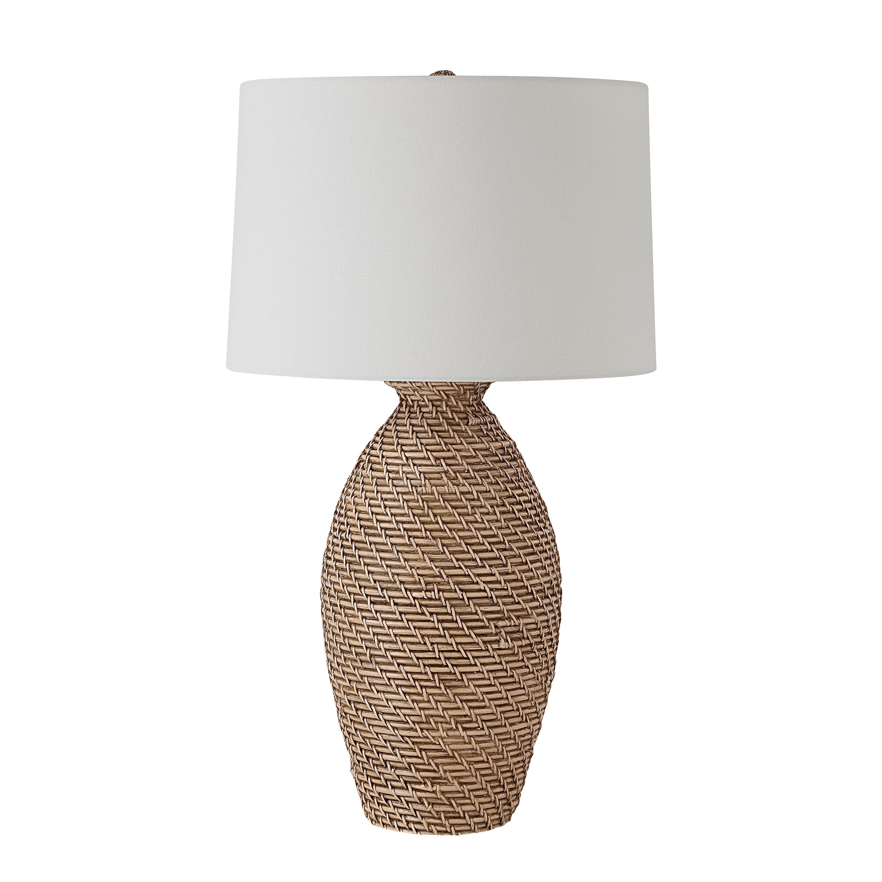 Everren Santal 30" Height Table Lamp - Natural With Black Wash