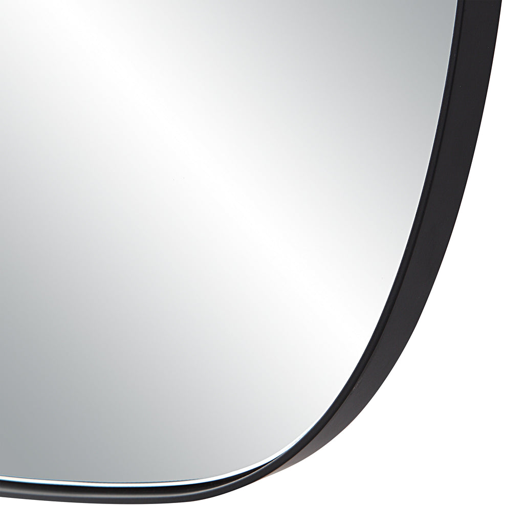 Renwil Almandine 72" Tall Rectangular Mirror - Matte Black