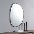 Renwil Bozeman 42" Tall Oval Wall Mirror - Black