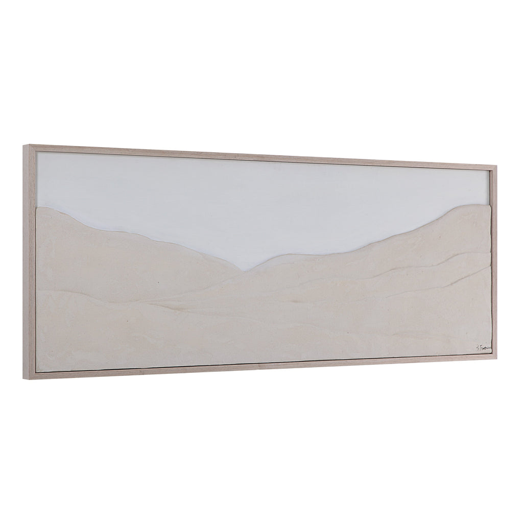 Renwil Bobier 60" Wide Wall Art with Wood Frame - Cream