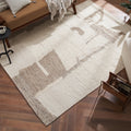 Renwil Grace 9'10" x 13'1" Ft Handwoven Indoor Rug - Ivory / Stone