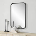 Renwil Kaja 36" Tall Rectangle Wall Mirror - Black