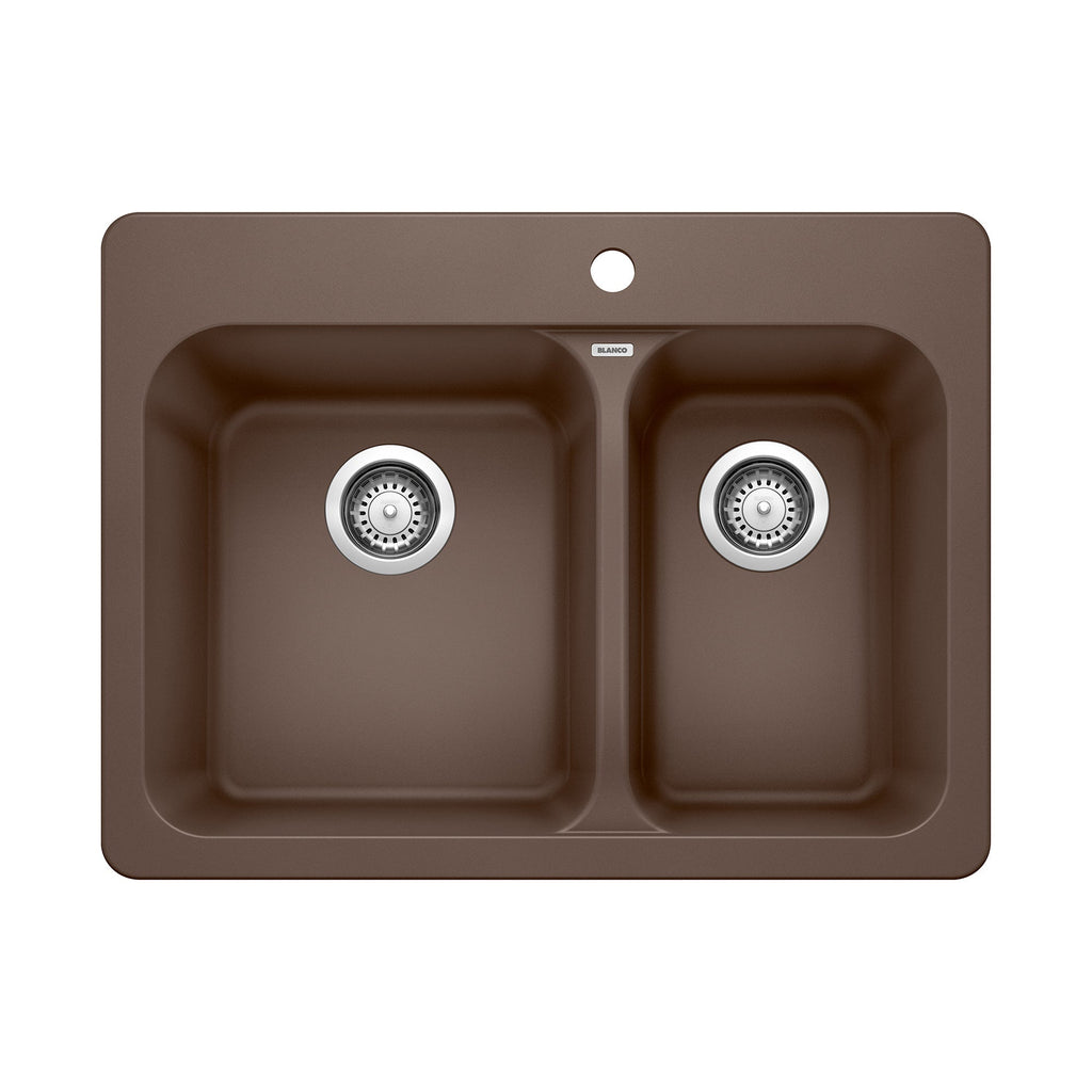 Blanco Vision Silgranit 27.5" 70/30 Double Bowl Dual Mount Kitchen Sink